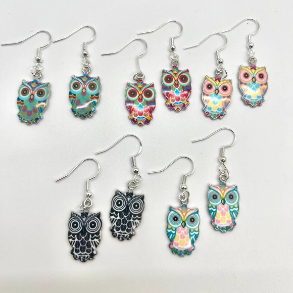 Owl Earrings - Bird Earrings - Dangle Earrings - Animal Earrings - Cottagecore - Picture 4 of 10